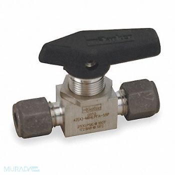 PARKER SS Ball Valve Comp x Comp 3/8 in, 1WBL9