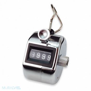 OFFICEMATE Hand Tally Counter 2Hx2W In Silver, 1WEB3