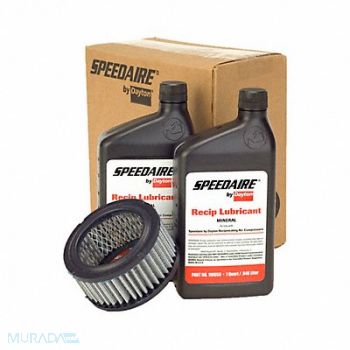 SPEEDAIRE Air Compr Maint Kit 2 qt Oil Air Filter, 1WF49