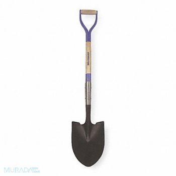 WESTWARD Round Point Shovel 30 in Handle 14 ga., 1WG33