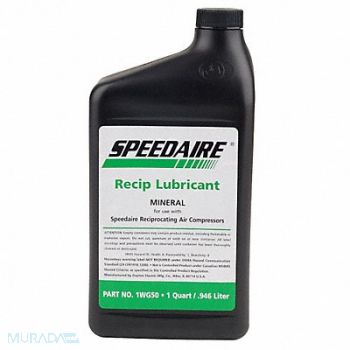 SPEEDAIRE Compressor Oil 1 qt Bottle, 1WG50