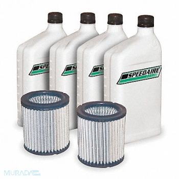 SPEEDAIRE Air Compr Maint Kit 4 qt Oil Air Filters, 1WF47
