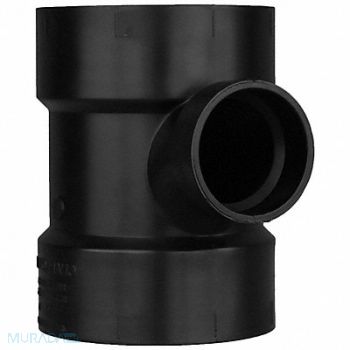 GRAINGER APPROVED Reducing Sanitary Tee 4 x 4 x 2 in ABS, 1WHU6