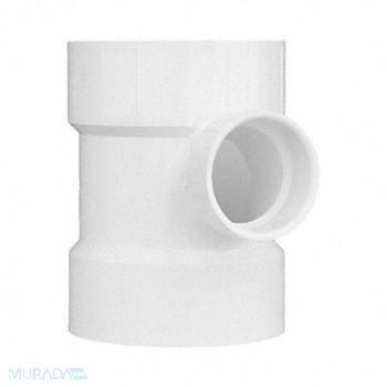 GRAINGER APPROVED Sanitary Reducing Tee PVC 4 x 4 x 2 in, 1WJR1