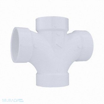 GRAINGER APPROVED Double Sanitary Tee Schedule 40 2 in, 1WJR9