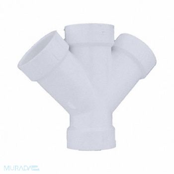 GRAINGER APPROVED Double Wye Schedule 40 1 1/2 in PVC, 1WJW1