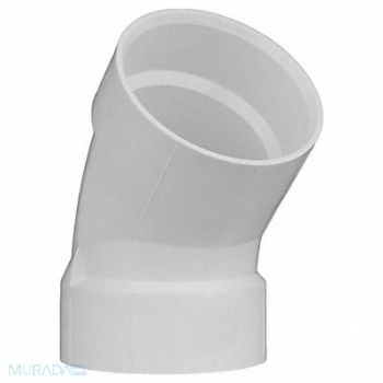 GRAINGER APPROVED 45 Elbow Schedule 40 4 Socket White, 1WKC7