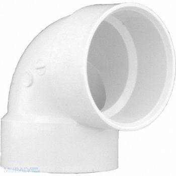 GRAINGER APPROVED 90 Vent Elbow Schedule 40 3 in White, 1WKT6