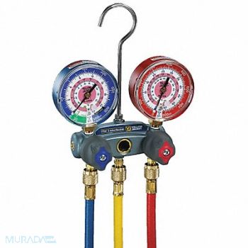 YELLOW JACKET Mechanical Manifold Gauge Set 2-Valve, 1WLG3