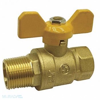 GRAINGER APPROVED Ball Valve T-Handle Brass 1, 1WMH7