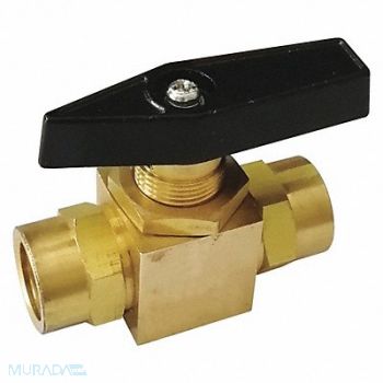 GRAINGER APPROVED Brass Ball Valve Inline FNPT 3/8, 1WMT1