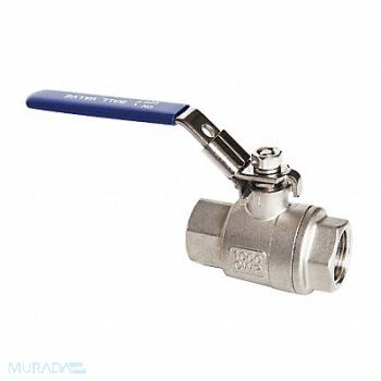 GRAINGER APPROVED SS Ball Valve FNPT 1-1/2 in, 1WMY6