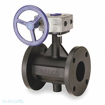 NIBCO Butterfly Valve Flanged 6In Cast Iron, 1WPK8