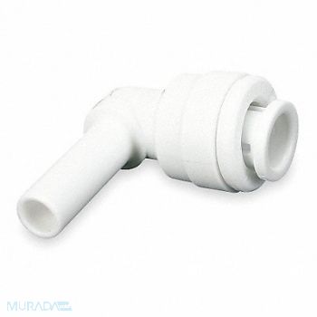 JOHN GUEST 90 Elbow 3/8 in Tube OD Wh PK10, 1WTJ3