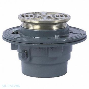 WATTS Floor Drain 4 In Pipe Dia Cast Iron, 1WXD3