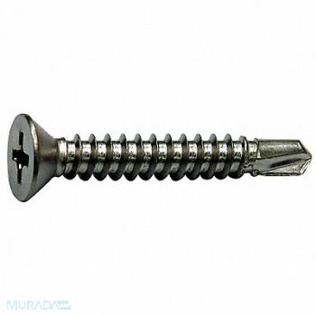 GRAINGER APPROVED Drill Screw Flat #10 410SS 1.25 L PK50, 1WY92