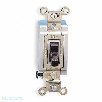 HUBBELL Wall Switch 4-Way 120/277V 15A Brn Toggl, 5Z720