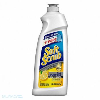 SOFT SCRUB Bathroom Cleaner 36 oz Bottle White PK6, 1XEJ1
