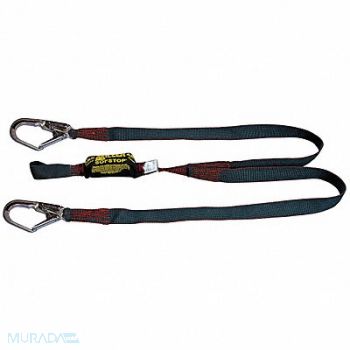 HONEYWELL MILLER Shock-Absorbing Lanyard Black, 45JK17
