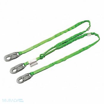 HONEYWELL MILLER Shock-Absorbing Lanyard Green, 1XER9