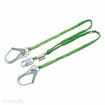 HONEYWELL MILLER Shock-Absorbing Lanyard Green, 1XET1