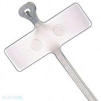 TY-RAP Cable Tie w Tag 3.6 in Natural PK500, 1XFV9