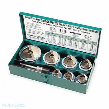 GREENLEE Hydraulic Punch Driver Set 10 ga. SS, 1XGB6
