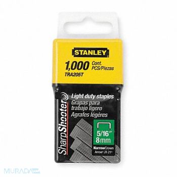 STANLEY Wide Staples 29/64x5/16 PK1000, 1XHR9