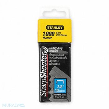 STANLEY Narrow Staples HD 27/64x3/8 PK1000, 1XHT6