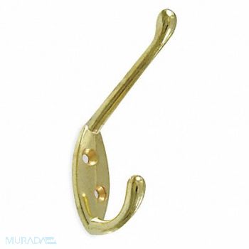 GRAINGER APPROVED Double Point Hook 2 Ends Brass, 1XNE1