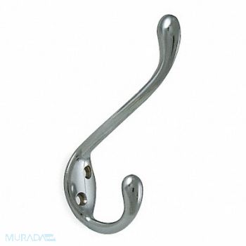 GRAINGER APPROVED Double Point Hook 2 Ends Chrome, 1XNG3