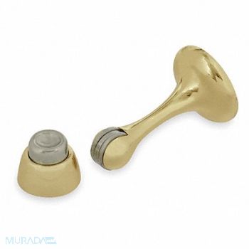 GRAINGER APPROVED Magnetic Door Holder Brass Brass Wall, 1XNP8