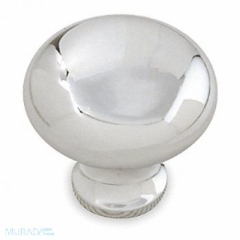 GRAINGER APPROVED Cabinet Knob Round Chrome PK5, 1XNR7