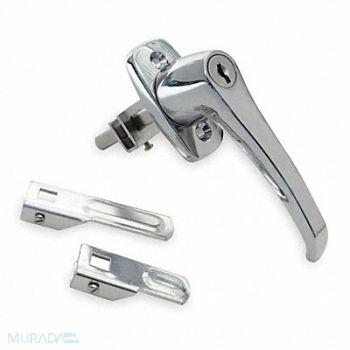 GRAINGER APPROVED Cam Latch Keyed Chrome L Handle, 1XNZ5