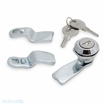 GRAINGER APPROVED Cam Latch Keyed Chrome Key Slot, 1XPE9