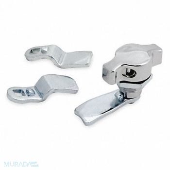 GRAINGER APPROVED Cam Latch Padlockable Chrome T Handle, 1XPF3