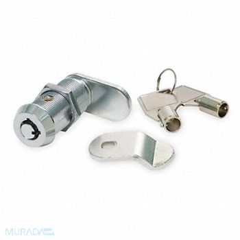 GRAINGER APPROVED Tubular Key Cam Lock For Thickness 5/8in, 1XRZ1