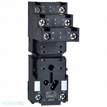 SCHNEIDER Rlay Scket Finger Safe/Elvtr Squre 8 Pin, 1XZV5