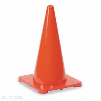 GRAINGER APPROVED H1545 Traffic Cone 18 In.Red, 1YBW5