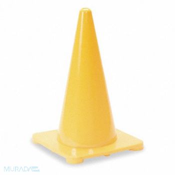 GRAINGER APPROVED H1545 Traffic Cone 18 In.Yellow, 1YBW6