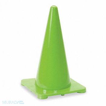 GRAINGER APPROVED H1545 Traffic Cone 18 In.Green, 1YBW8