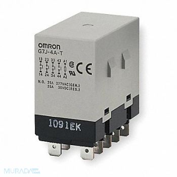 OMRON H8127 Enclosed Power Relay 10Pin 24VAC 4PST-NO, 1YCK4