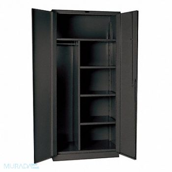 HALLOWELL Strg Cab 78 x60 x24 Charcoal 4Shlv, 1YHK5