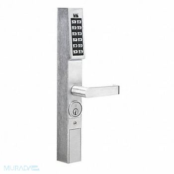 TRILOGY BY ALARM LOCK Electronic Lock Satin Chrome 12 Button, 1YND2