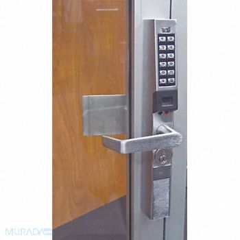 TRILOGY BY ALARM LOCK Electronic Lock Brushed Chrome 12 Button, 1YND3