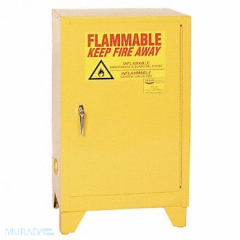 EAGLE Flammable Safety Cabinet 12 gal Yellow, 4HPT8