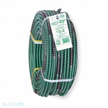 AFC HCF CABLES Armored Cbl 2 w/Grd 12AWG HCF Lite 250ft, 1YTG1
