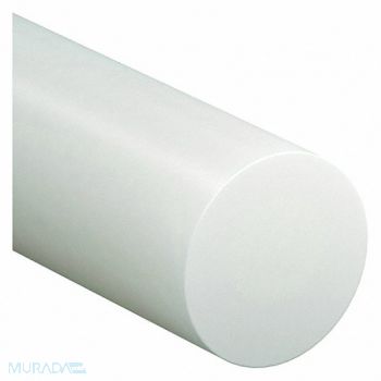 GRAINGER APPROVED K6834 Plastic Rod UHMWPE 1 Dia 6ftL White, 1YVF5