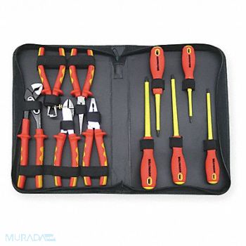 WESTWARD Insulated Tool Set 10 pc., 1YXJ7