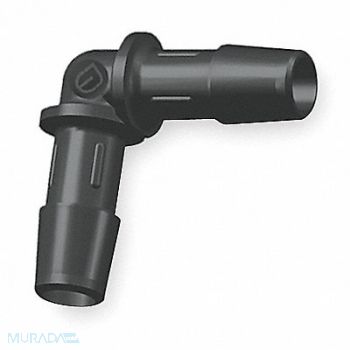 ELDON JAMES Elbow 90 Deg 3/16 In Barbed Nylon PK10, 1ZJT9